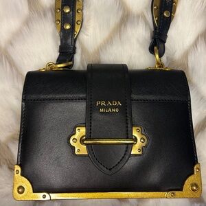 Prada Cahier Leather Crossbody Bag